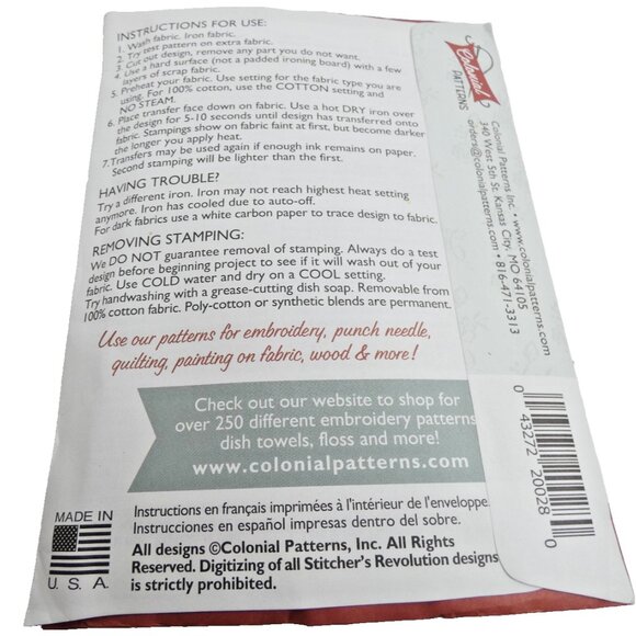 Cross Stitch Iron On Embroidery Transfer Pattern #28 Words of Wisdom NWOT - Picture 2 of 2